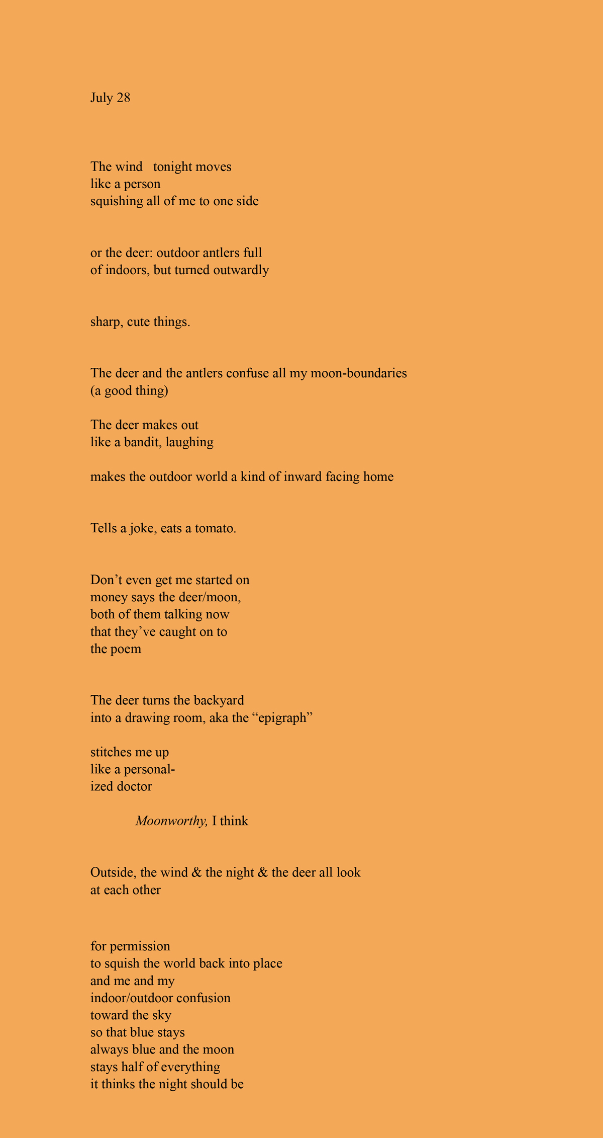 Poem "July 28". Please click on the image to open a PDF of the full poem. 
