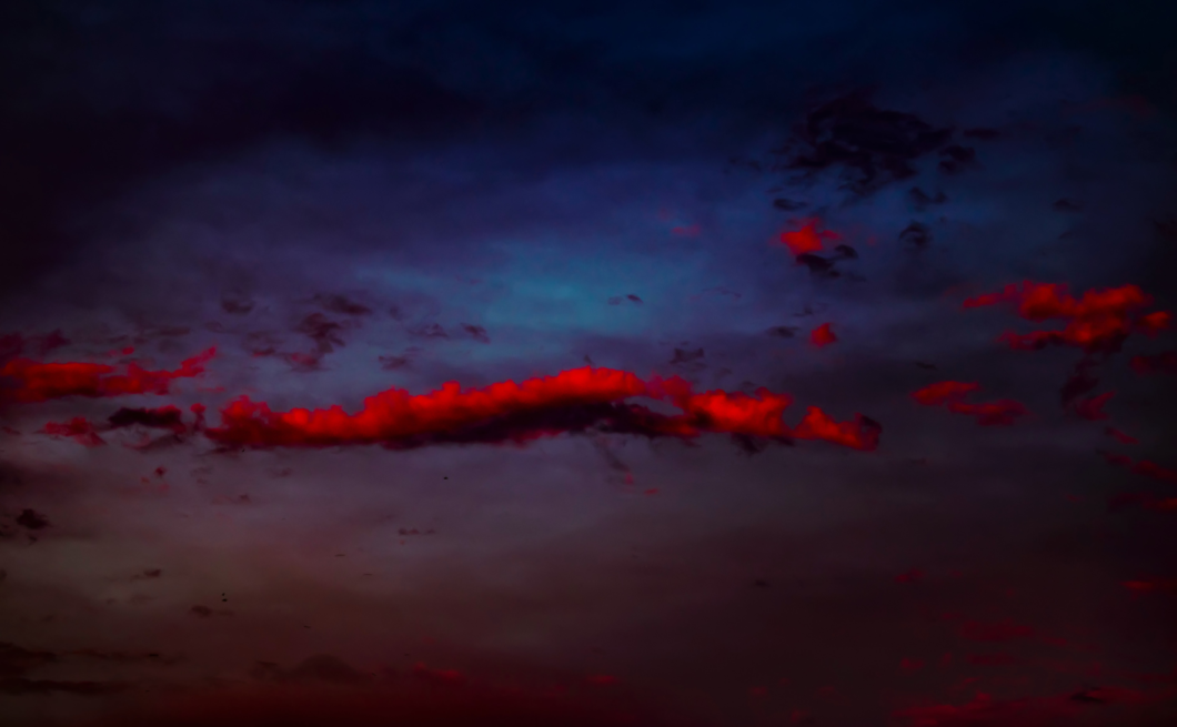 red sunset cloud